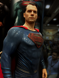 Superman Statue from Comic Con, Utilizes my print artwork